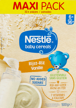 Nestle Baby Cereals Rijst Vanille Glutenvrij 500g 5