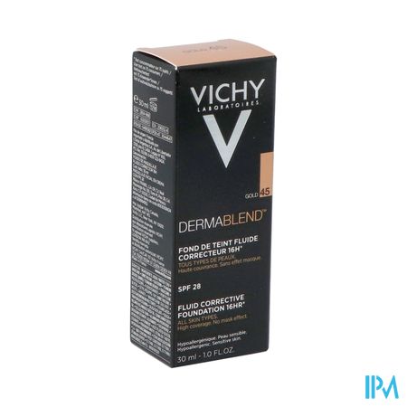 Vichy Fdt Dermablend Fluide 45 Gold 30ml