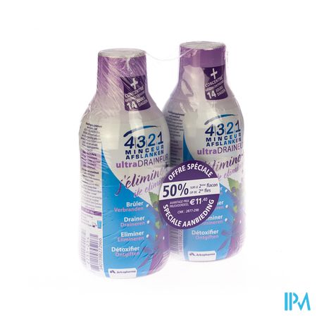 4321 Ultra Draineur Cassis 2x280ml Promo