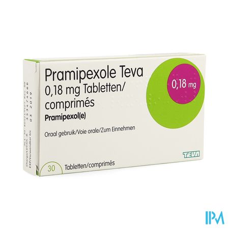 Pramipexole Teva 0,18mg Tabl 30