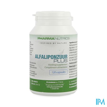 Alfaliponzuur Plus V-caps 120 Pharmanutrics