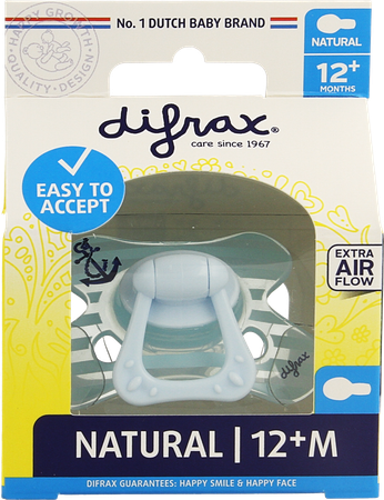 Difrax Fopspeen Natural12m+ Boy 12