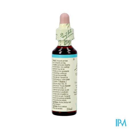 Bach Flower Remedie 31 Vervain 20ml 1