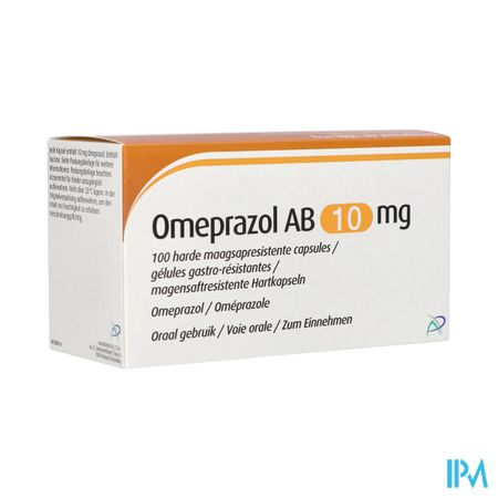 Omeprazol Ab 10mg Maagsapresist. Caps 100