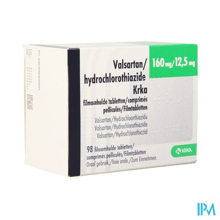 Valsartan Hct Krka 160mg/12,5mg Filmomh Tabl 98