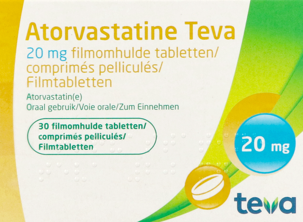 Atorvastatine Teva 20mg Filmomh Tabl 30 X 20mg 3