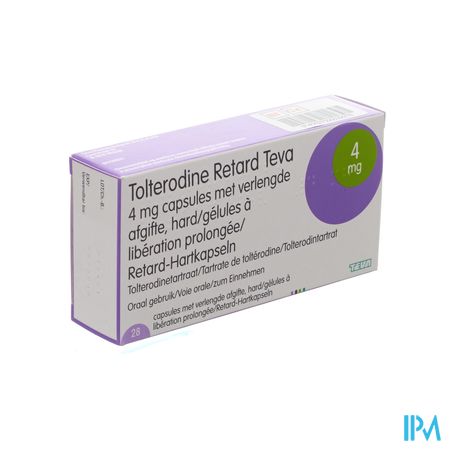 Tolterodine Retard Teva 4mg Caps Prol 28