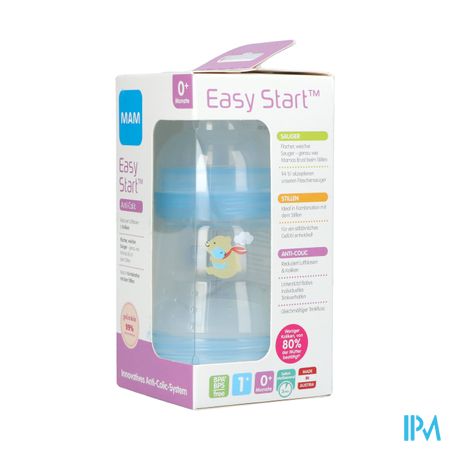 Mam Zuigfles Easy Start A/colic Jongen 160ml