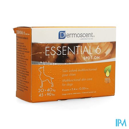 Essential 6 Spot-on Hond 20-40kg Pipet 4x2,4ml