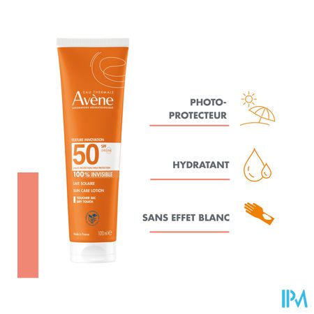Avene Sol Spf50 Lait Solaire 100ml 3