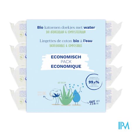 Mustela Ch Bio Katoenen Doekjes Water 4x60 Promo