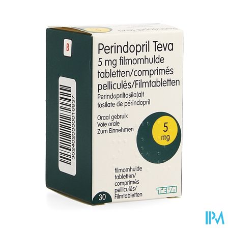 Perindopril Teva 5,0mg Filmomh Tabl 30 X 5,0mg