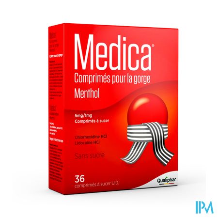 Medica Comprimes Gorge Menthol 36 Ud