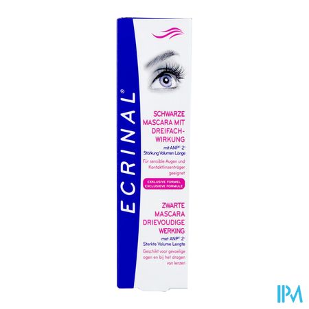Ecrinal Zwarte Mascara Drievoudige Werking 7,4ml 2