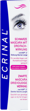 Ecrinal Zwarte Mascara Drievoudige Werking 7,4ml 2