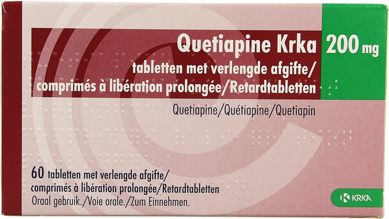 Quetiapine Krka 200mg Verlengde Afgifte Tabl 60 1