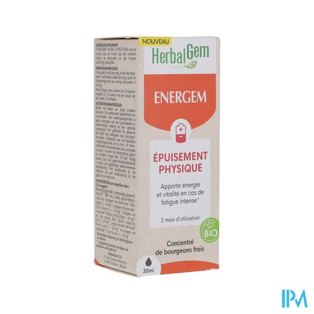 Herbalgem Energem Fysieke Uitputting Druppels 30ml