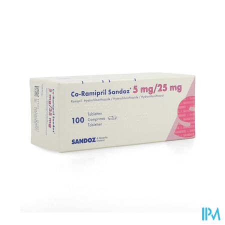 Co Ramipril Sandoz 5mg/25mg Comp 100