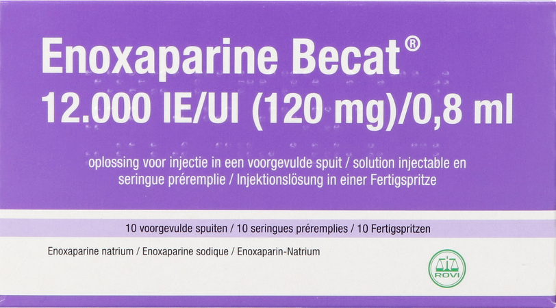 Enoxaparine Becat 12000ie 150mg/ml Voorgev.sp. 10 1