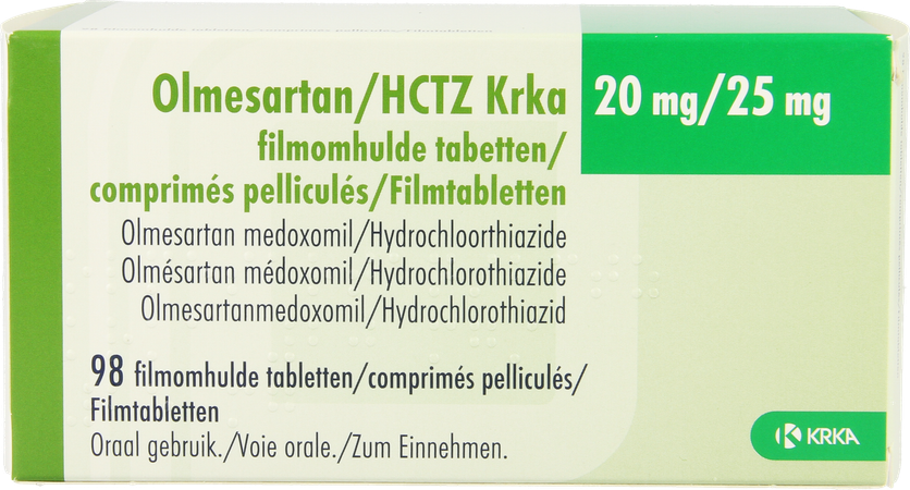 Olmesartan Hctz Krka 20/25,0mg Filmomh Tabl 98 1
