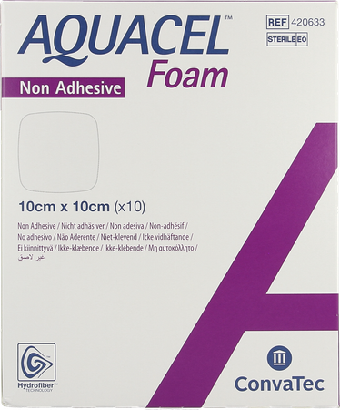 Aquacel Foam Non-adhesif 10x10cm 10 2