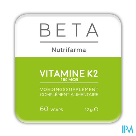 Beta Vitamine K2 180 mcg V-caps 60