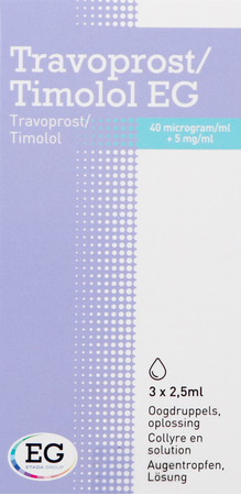 Travoprost Timolol EG 40Mcg/Ml+5Mg/Ml Coll.3X2,5Ml 2