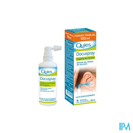 Quies Docuspray Oorhygiene Z/drijfgas Spray 100ml