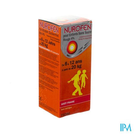 Nurofen Impexeco 4% Sirop Strawberry Ss Enf 150ml