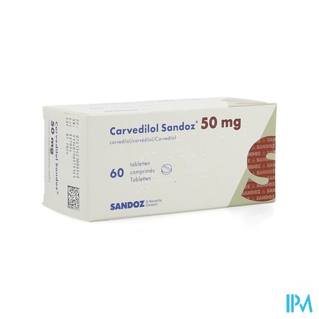 Carvedilol Sandoz Comp 60 X 50mg