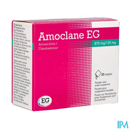 Amoclane EG 875Mg/125Mg Drinkb.Susp Zakje 20