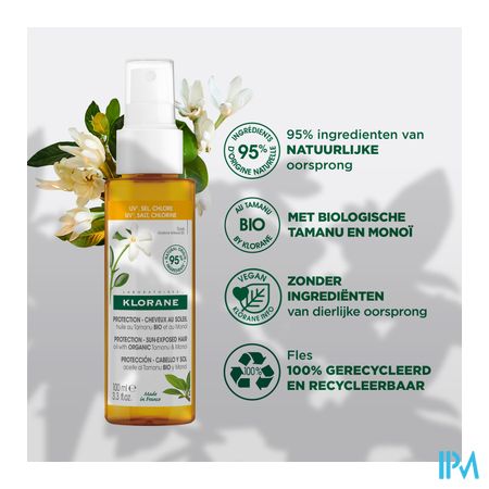 Klorane Capil. Olie Tamanu&monoi Bio 100ml 8
