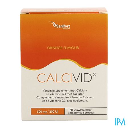 Calcivid 500mg/200ie Orange Chew 168 1