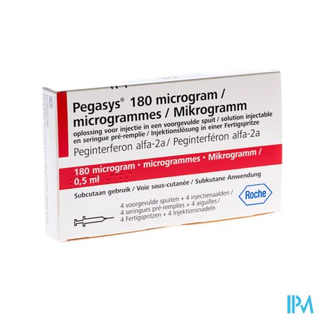 Pegasys 180mcg Voorgev.spuit 4x0,5ml 1