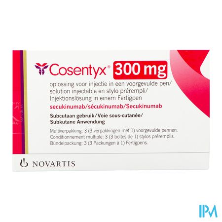 Cosentyx 300mg Opl Inj Voorgevulde Pen 3 1