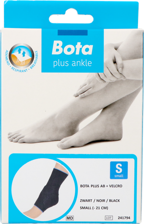 Bota Plus Enkelstuk+velcro Zwart S <21cm 2