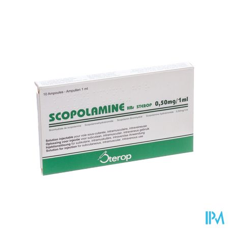 Scopolamine Hbr Amp 10x0,50mg/1ml