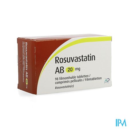 Rosuvastatin Ab 20mg Filmomh Tabl 98 X 20mg