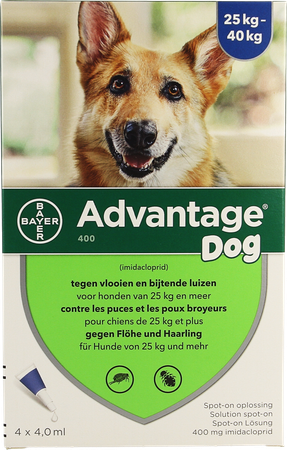 Advantage 400 Honden 25<40kg 4x4ml 2