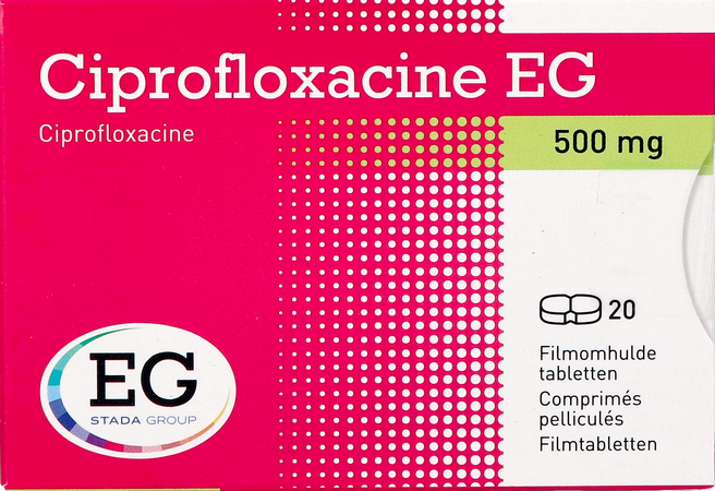 Ciprofloxacine EG 500Mg Tabl 20X500Mg 1
