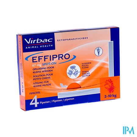 Effipro 67mg Spot-on Opl Hond Pipet 4x0,67ml