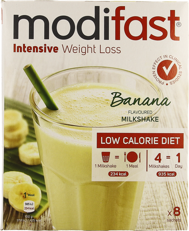Modifast Intensive Banana Flavour. Milkshake 8x55g 1