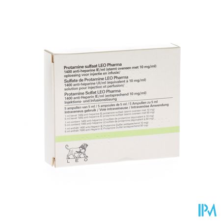 Sulfate De Protamine Leo Pharma Amp 5 X 5ml