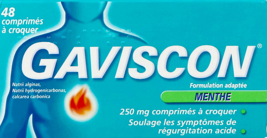 Gaviscon Menthe Comp A Croquer 48x250 mg 1