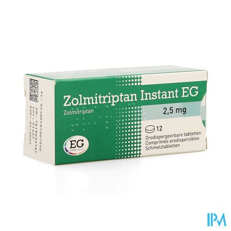 Zolmitriptan Instant EG 2,5Mg Tabl Orodisp 12