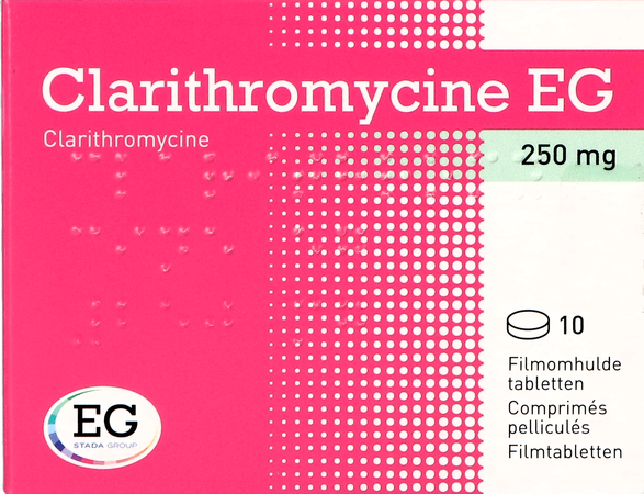 Clarithromycine EG Tabl 10X250Mg 2