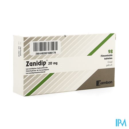 Zanidip Pi Pharma Comp 98 X 20mg Pip