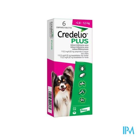 Credelio Plus 112,50mg/4,22mg Hond Kauwtabl 6