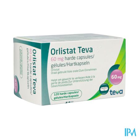 Orlistat Teva Caps Dure 120 X 60mg