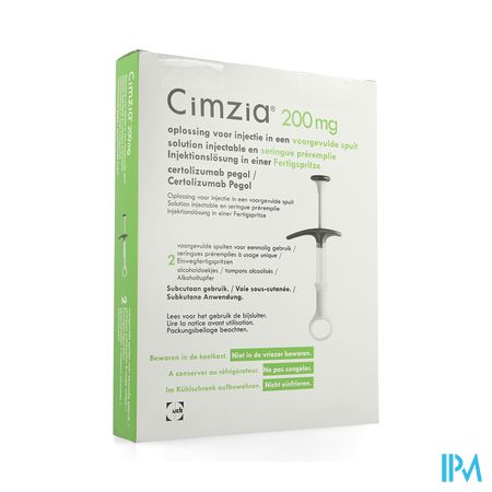 Cimzia 200mg Abacus Opl Inj Voorgev.spuit 2+2tamp.